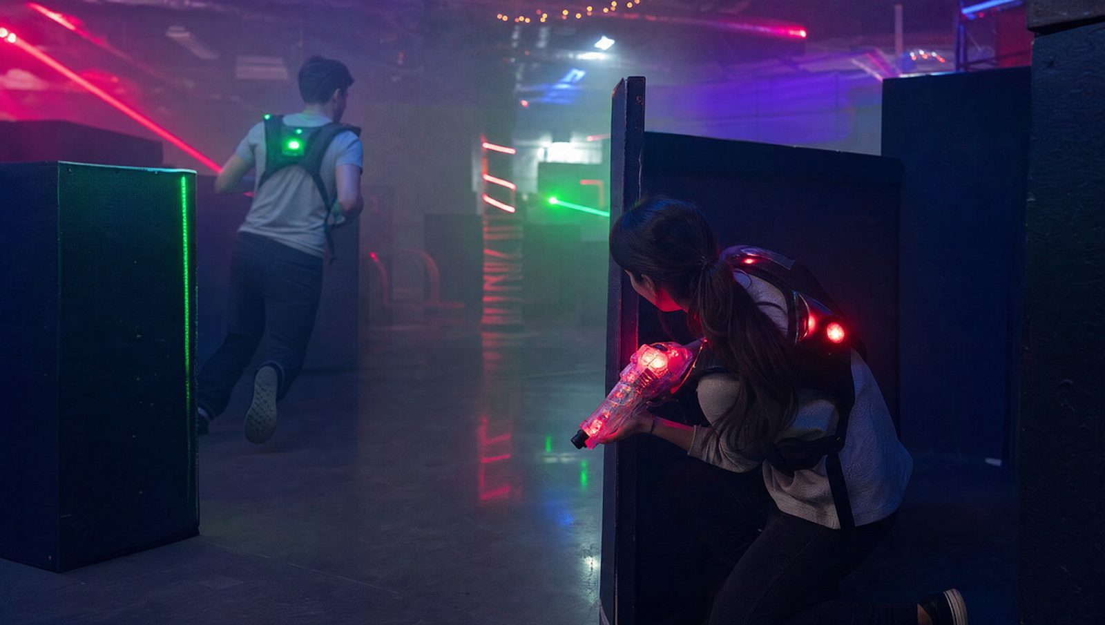 JGA Lasertag Regensburg – Spieler in der Lasertag-Arena